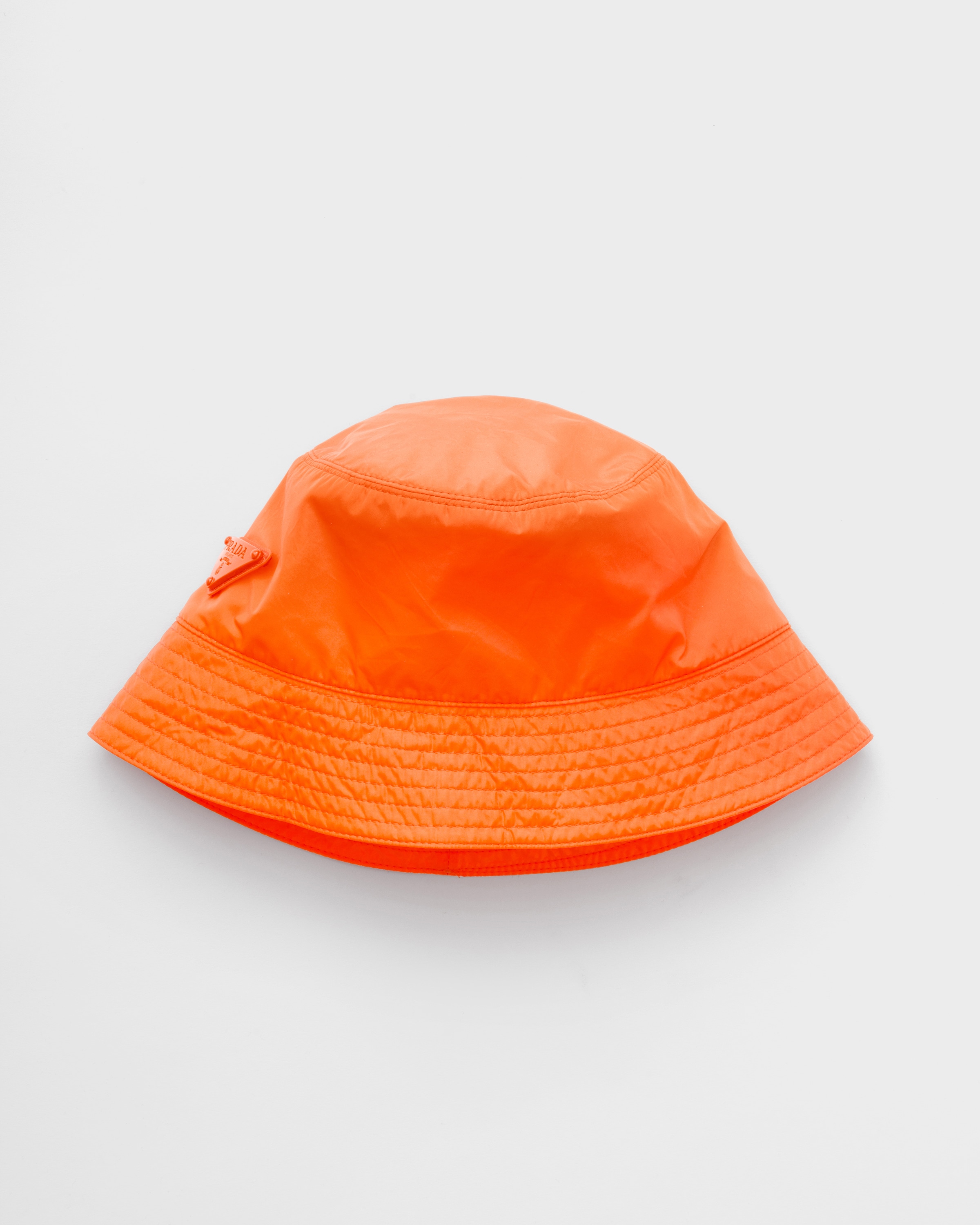 Orange Foldable Re-Nylon bucket hat | PRADA - United States