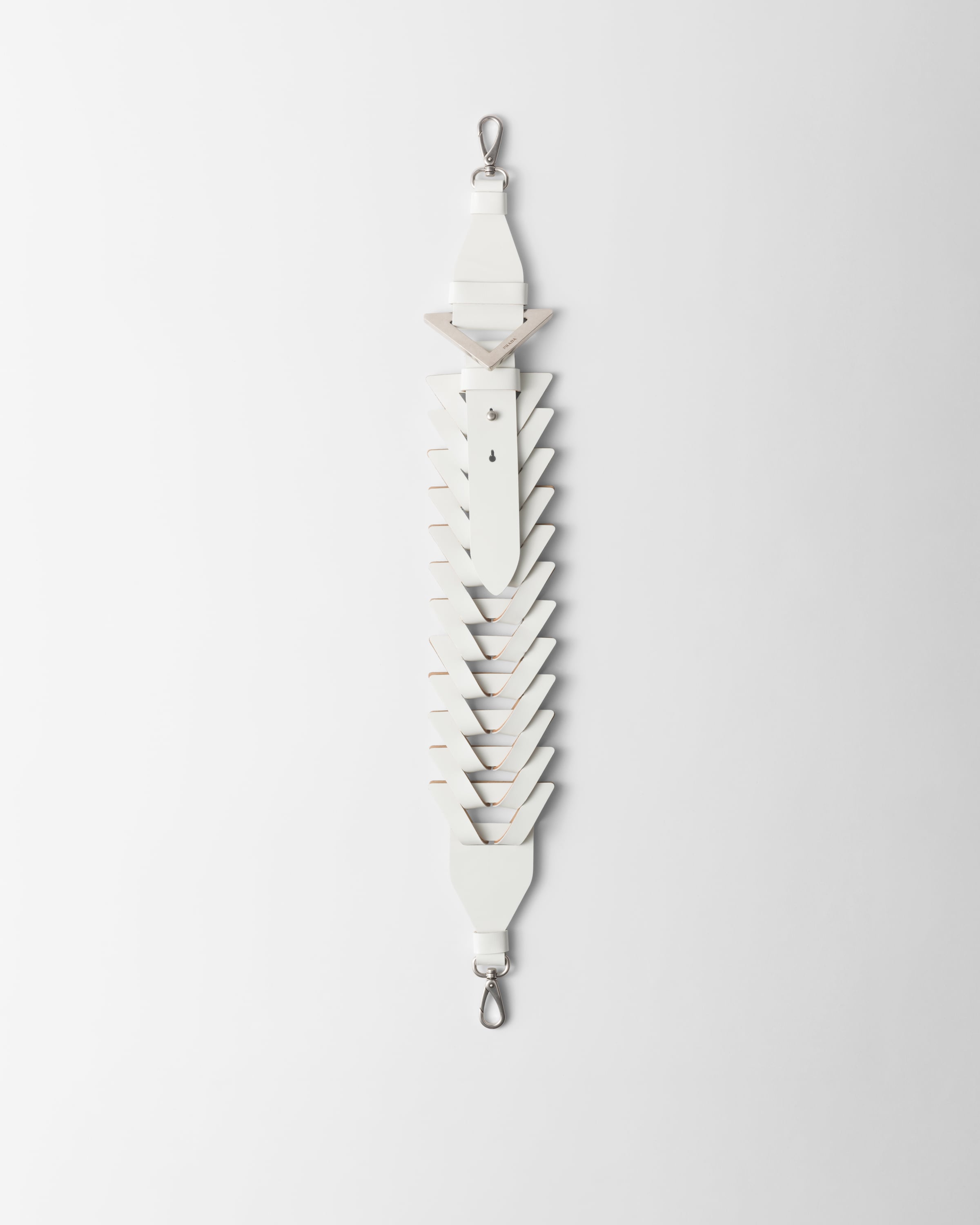Prada Leather Shoulder Strap In White