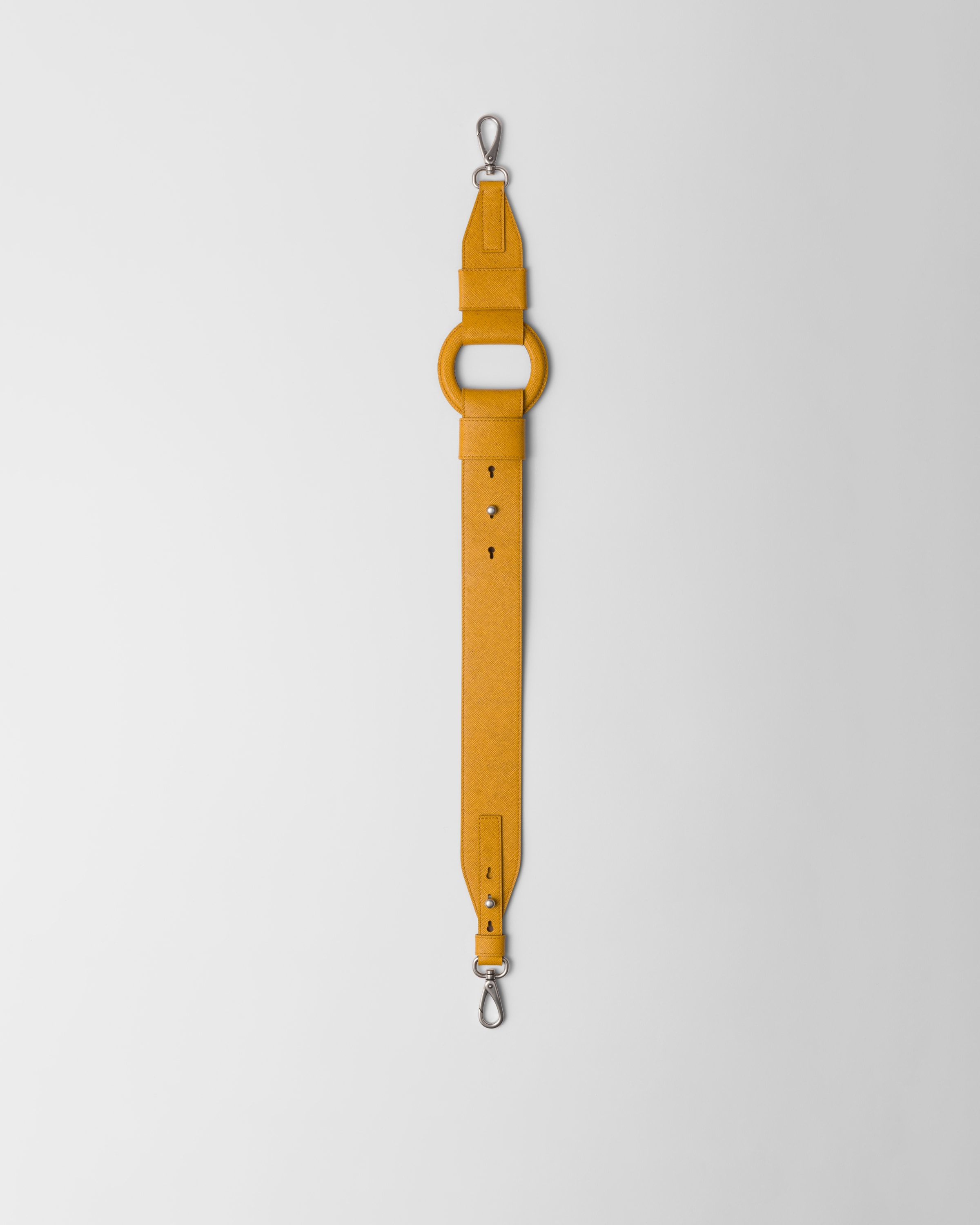 Prada Printed Saffiano Leather Shoulder Strap In Sunny Yellow