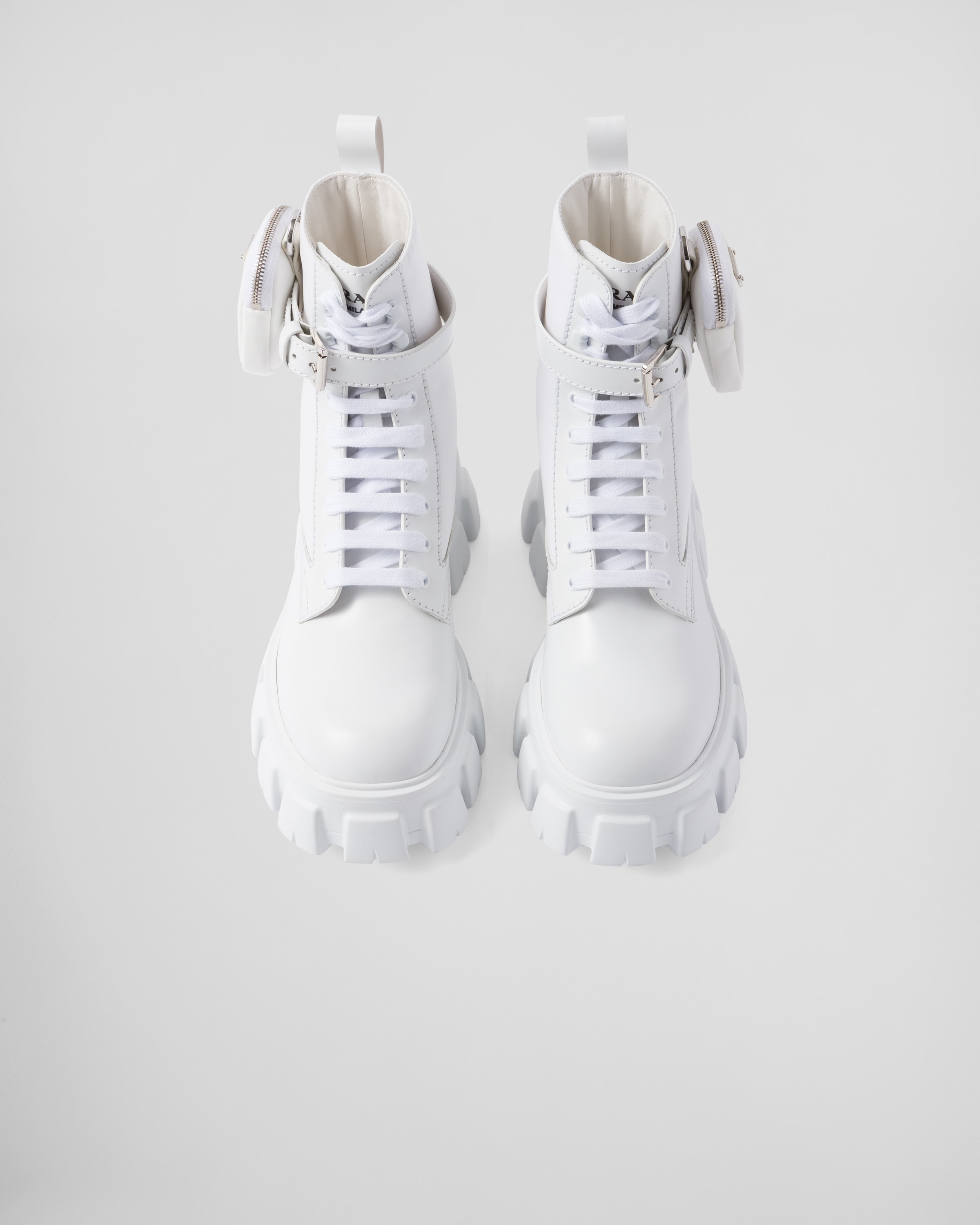 Prada chelsea clearance boots white