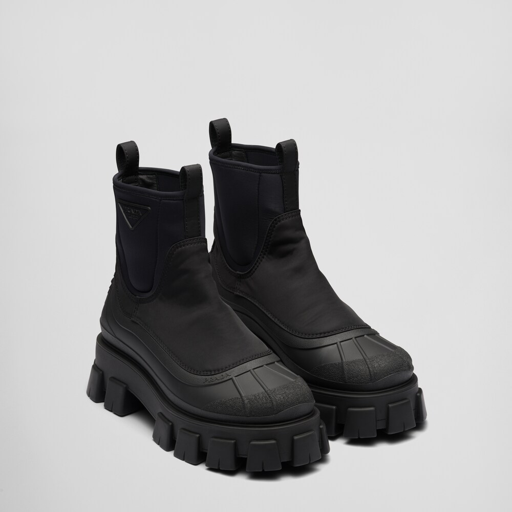 色移り有り PRADA モノリスナイロンギャバジンブーツ 6.5 - 通販