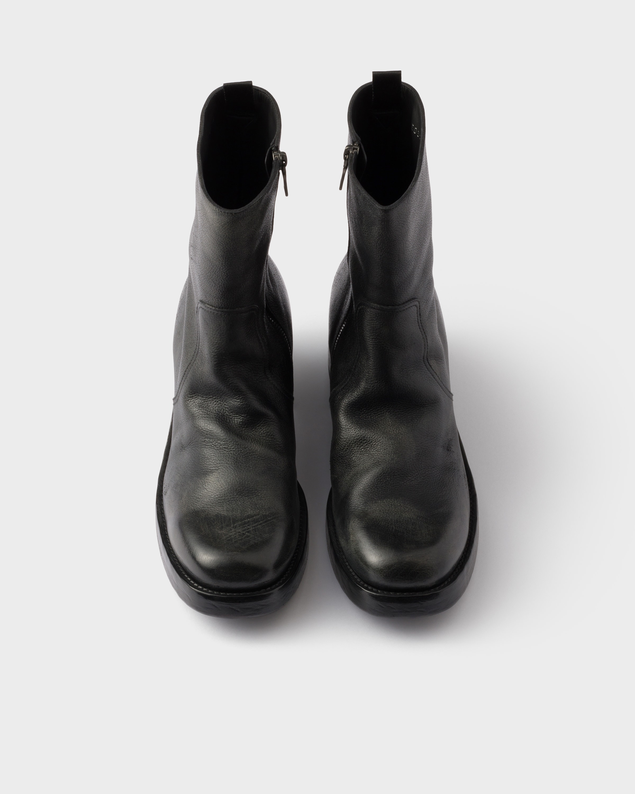 Leather booties