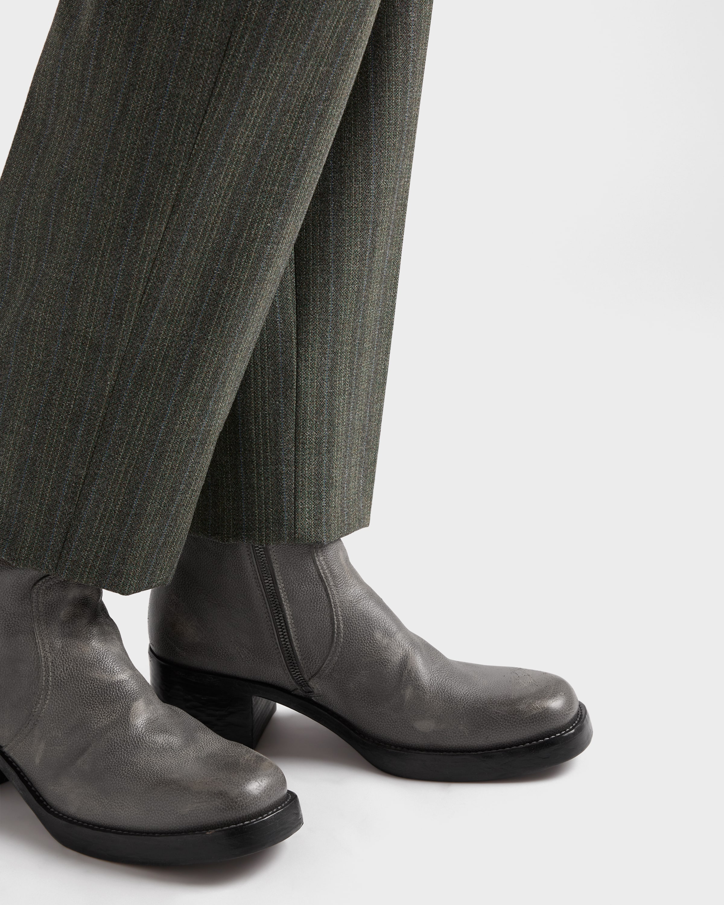 PRADA レザー ブーティ　37 ブラック レザー ブーティー | PRADA