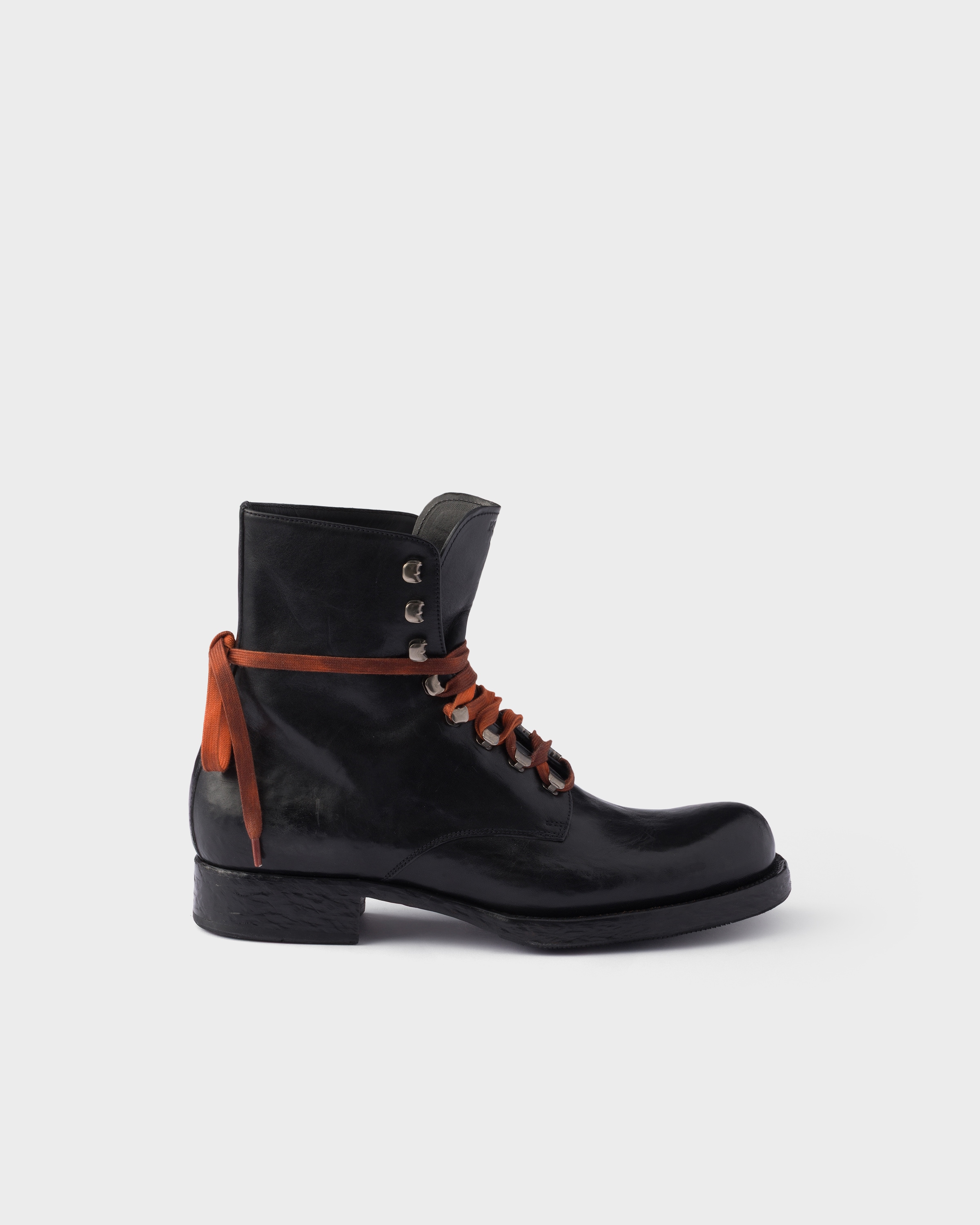 Prada Leather laced booties