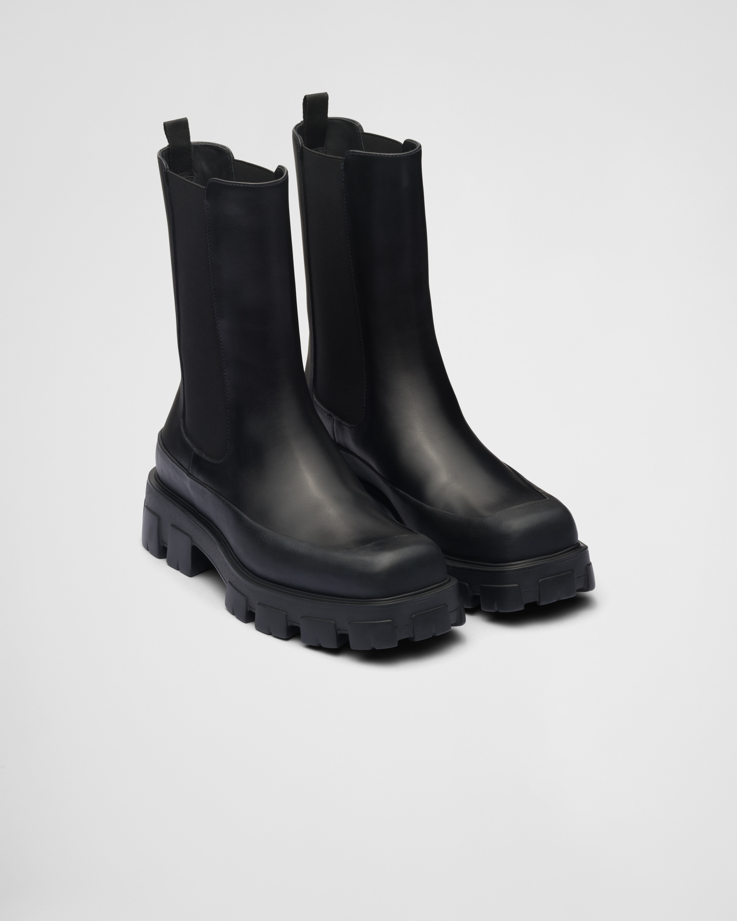 Edgy Equestrian: Prada Chelsea Biker Boots