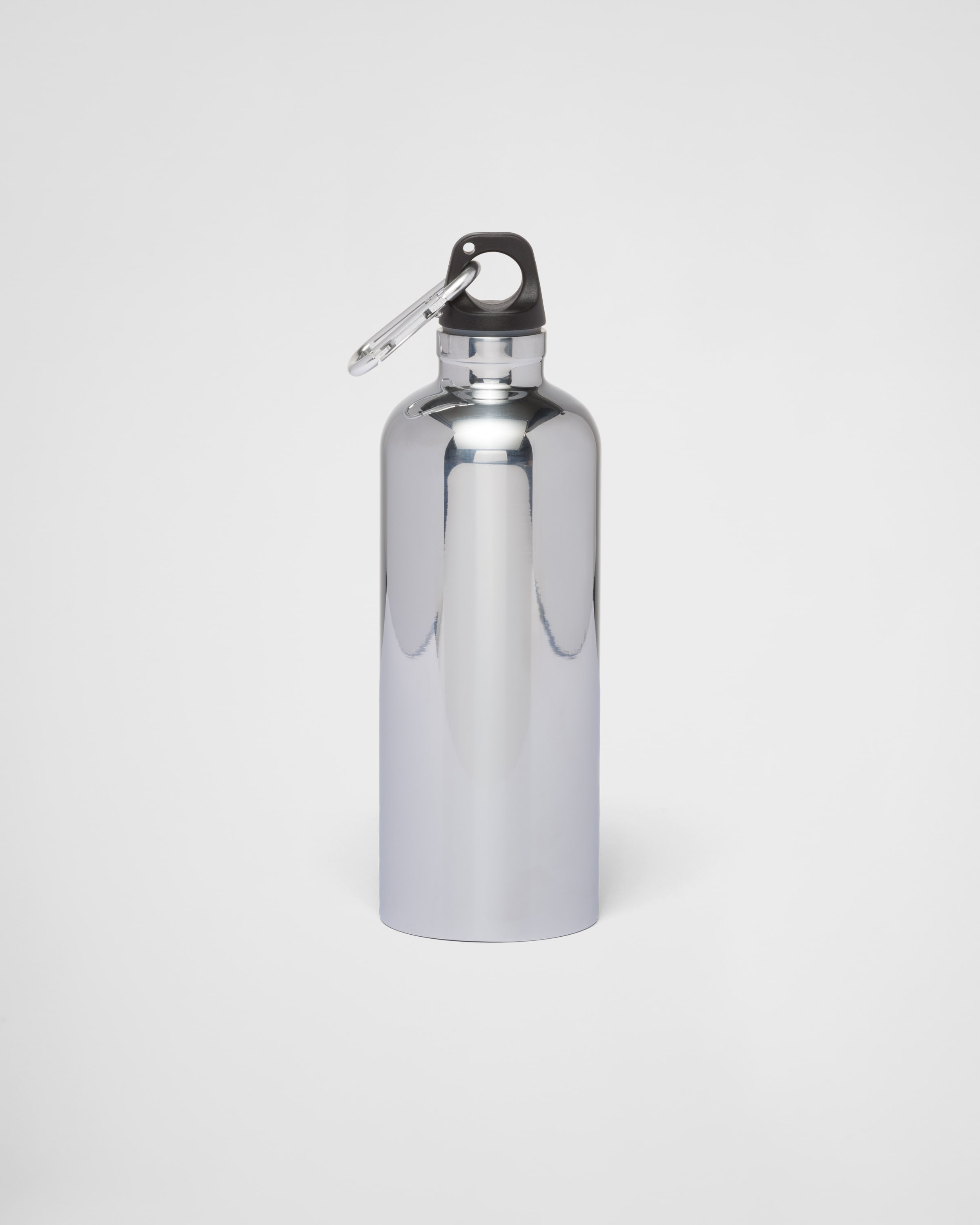 Shop Prada Isolierte Wasserflasche Aus Edelstahl, 500 Ml In Silver/black