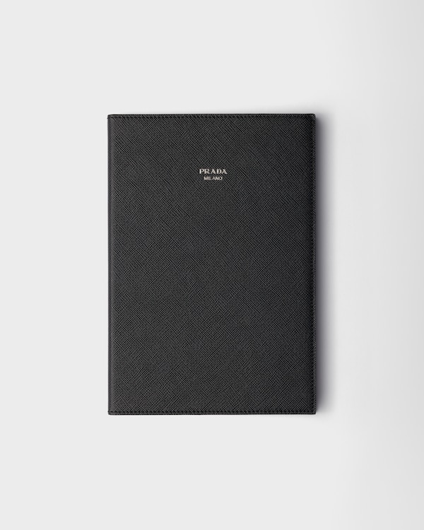 Saffiano leather notebook - Black Saffiano leather notebook - Black