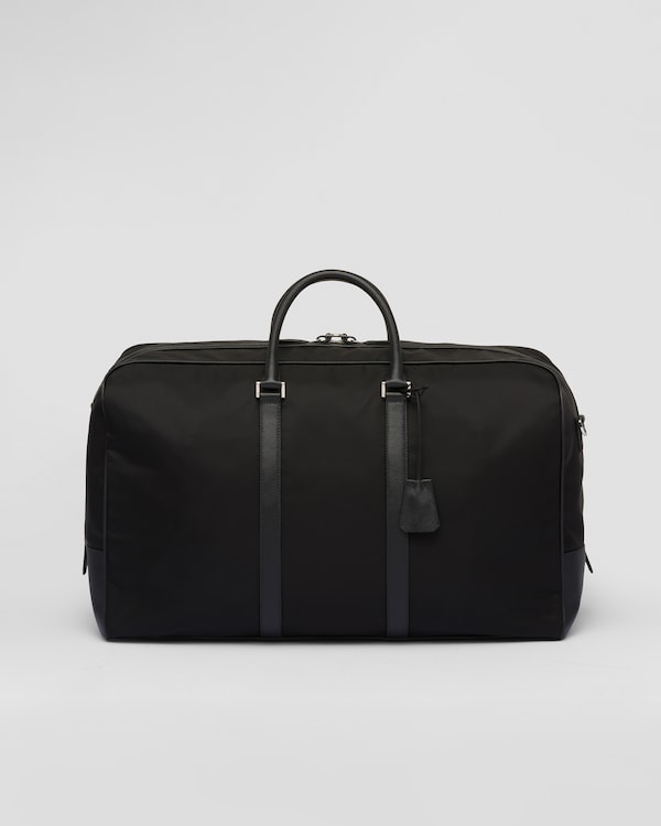 Bolsa de lona en piel Saffiano y Re-Nylon Bolsa de lona en piel Saffiano y Re-Nylon