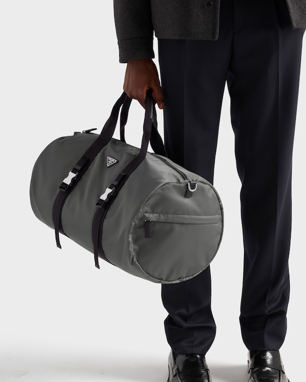 Re-Nylon and Saffiano leather duffle bag Re-Nylon and Saffiano leather duffle bag