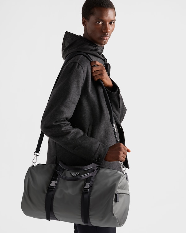 Re-Nylon and Saffiano leather duffle bag Re-Nylon and Saffiano leather duffle bag