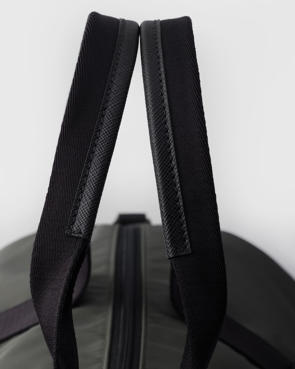 Re-Nylon and Saffiano leather duffle bag Re-Nylon and Saffiano leather duffle bag