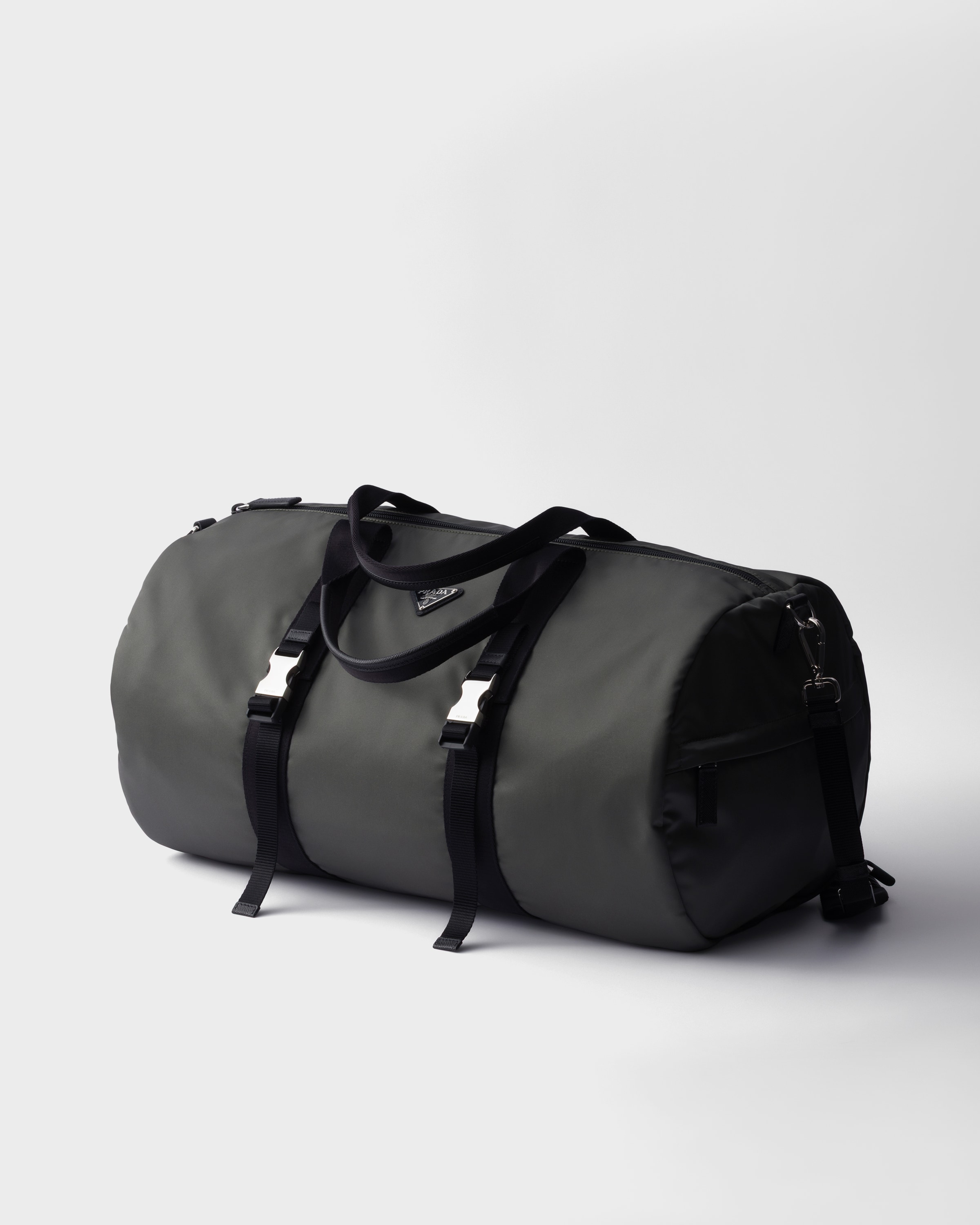 PRADA Re-Nylon xサフィアーノレザー ダッフルバッグ ネイビー Re-Nylon xサフィアーノレザー ダッフルバッグ | PRADA