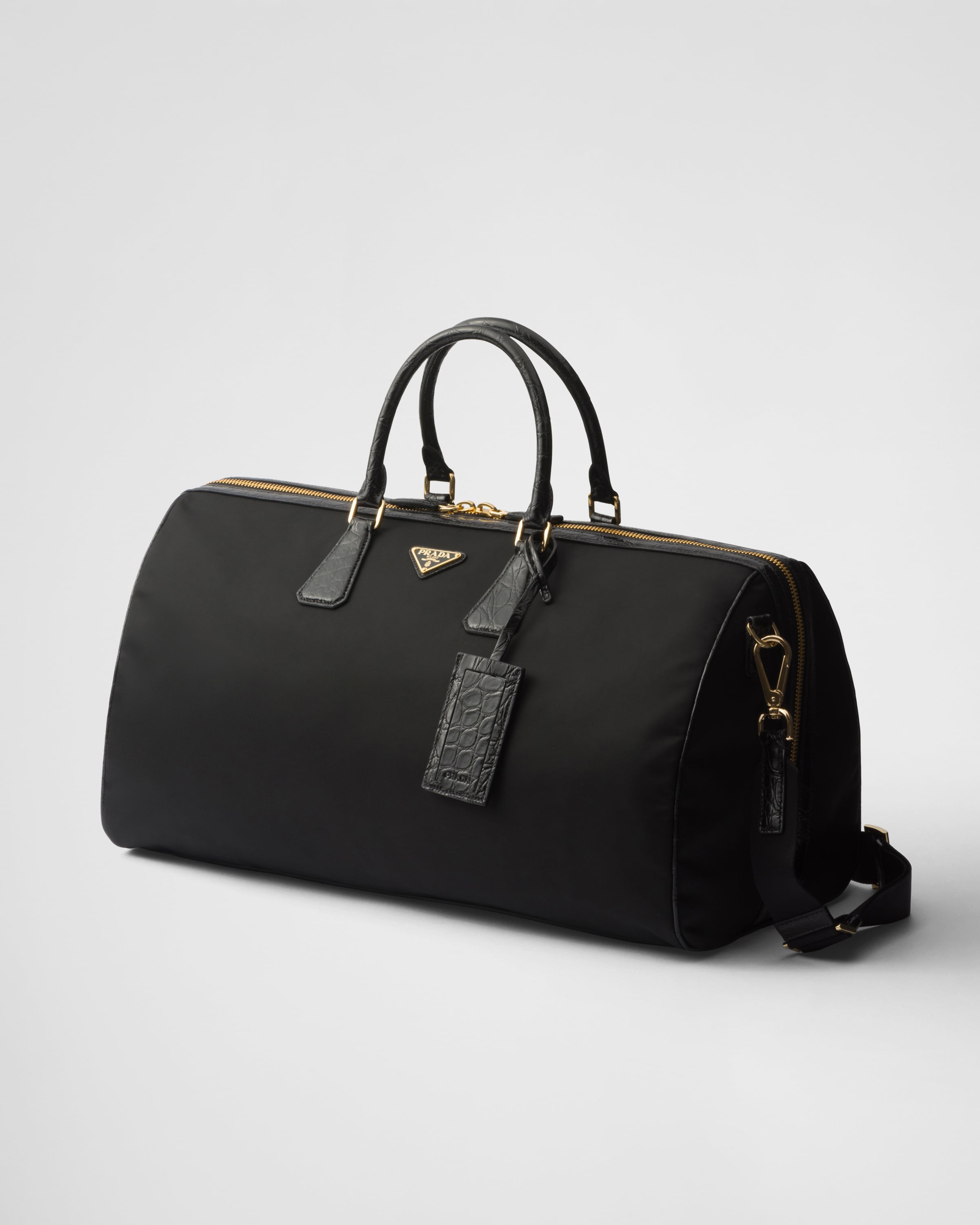 グリーン レザー トラベルバッグ | PRADA