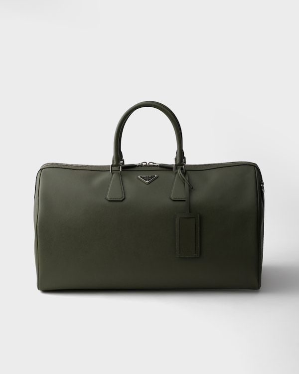 Seesack aus Saffiano Leder - Loden Seesack aus Saffiano Leder - Loden