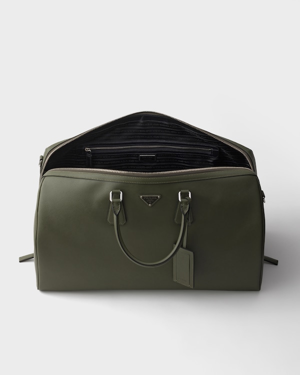 Seesack aus Saffiano Leder - Loden Seesack aus Saffiano Leder - Loden