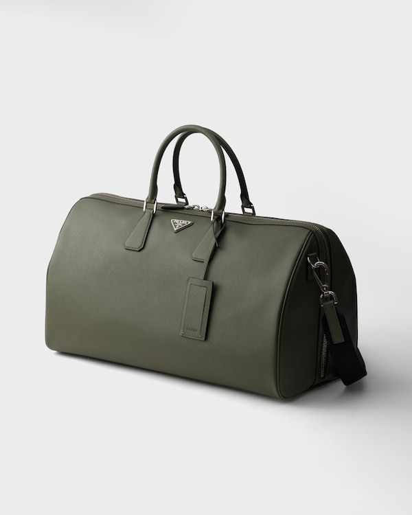 Seesack aus Saffiano Leder - Loden Seesack aus Saffiano Leder - Loden