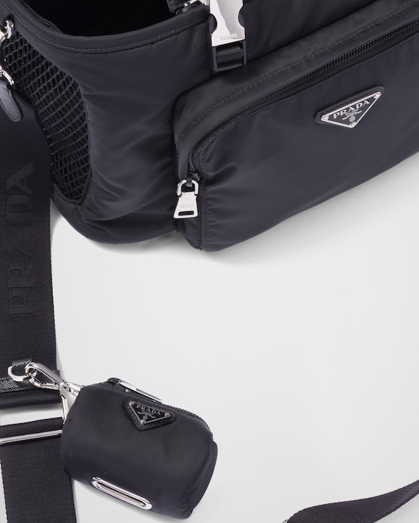 Re-Nylon and Saffiano leather pet bag Re-Nylon and Saffiano leather pet bag