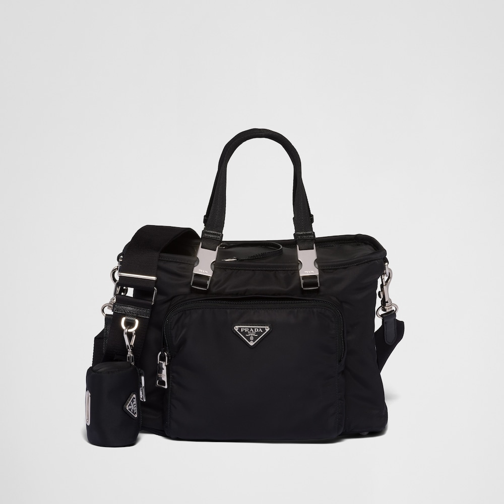 Prada Bolsa p/ animais em couro Saffiano e Re-Nylon 1