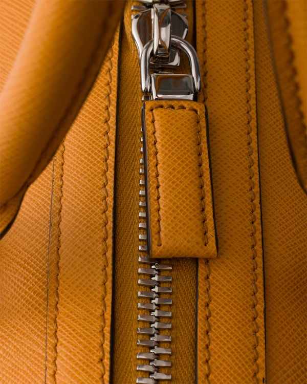 Saffiano leather travel bag - Amber Saffiano leather travel bag - Amber