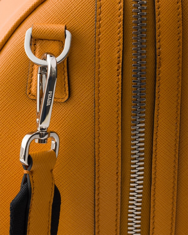 Saffiano leather travel bag - Amber Saffiano leather travel bag - Amber