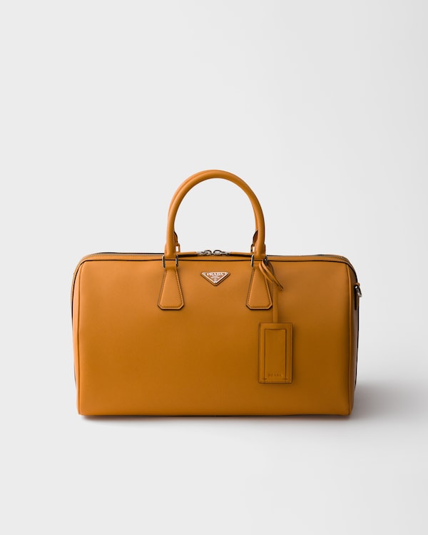 Saffiano leather travel bag - Amber Saffiano leather travel bag - Amber