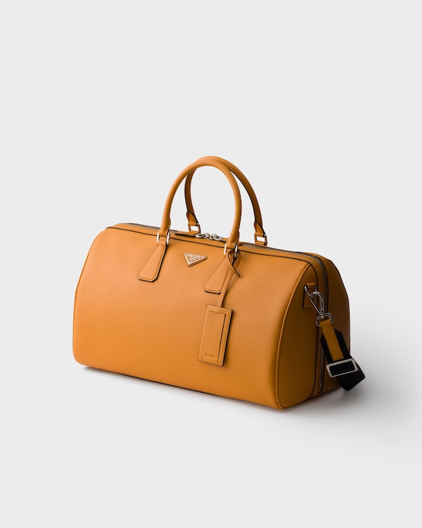 Saffiano leather travel bag - Amber Saffiano leather travel bag - Amber