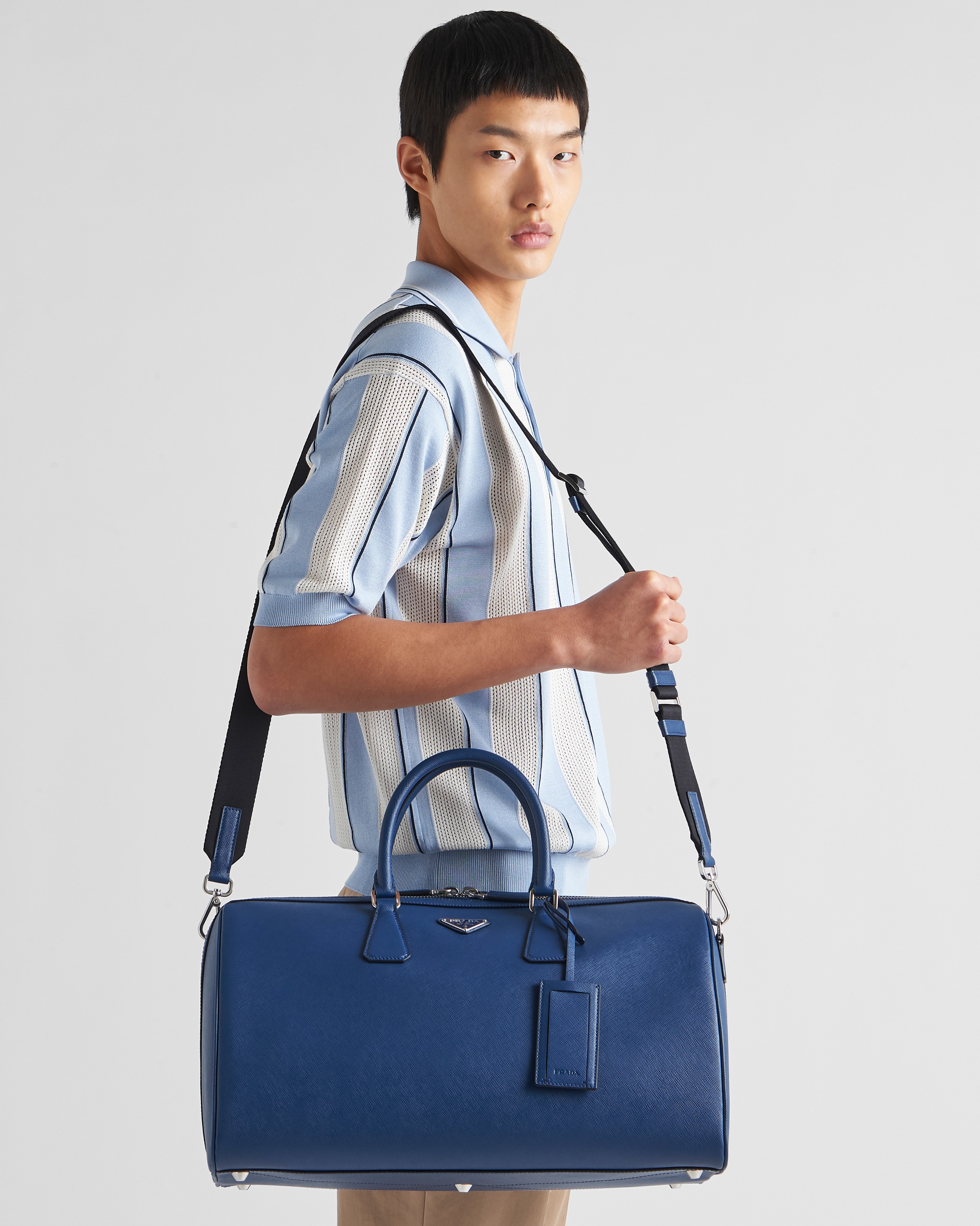 Prada leather travel clearance bag