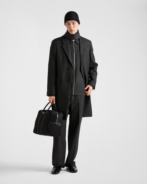 Re-Nylon and Saffiano leather duffel bag Re-Nylon and Saffiano leather duffel bag