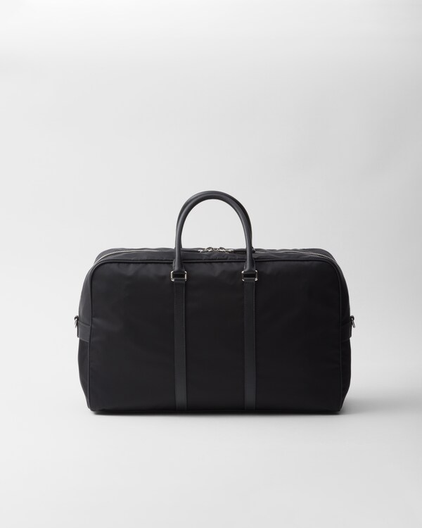 Re-Nylon and Saffiano leather duffel bag Re-Nylon and Saffiano leather duffel bag