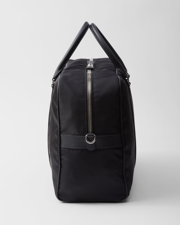 Re-Nylon and Saffiano leather duffel bag Re-Nylon and Saffiano leather duffel bag