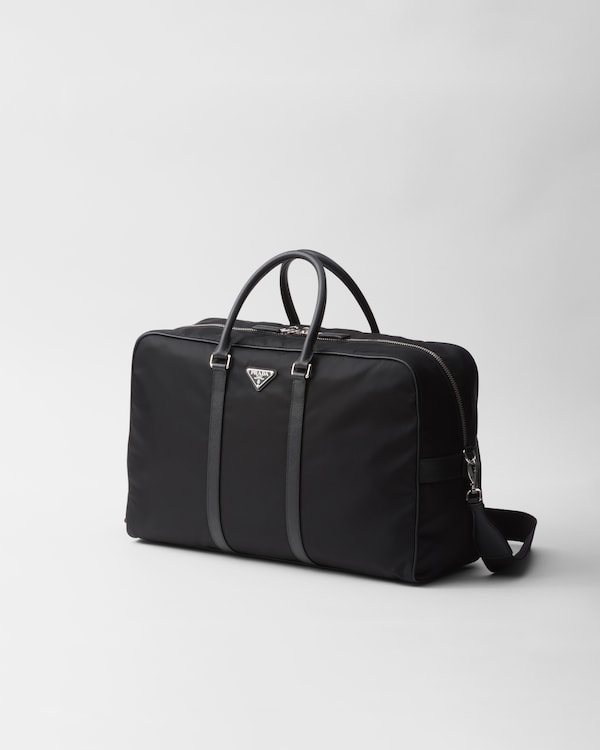 Re-Nylon and Saffiano leather duffel bag Re-Nylon and Saffiano leather duffel bag