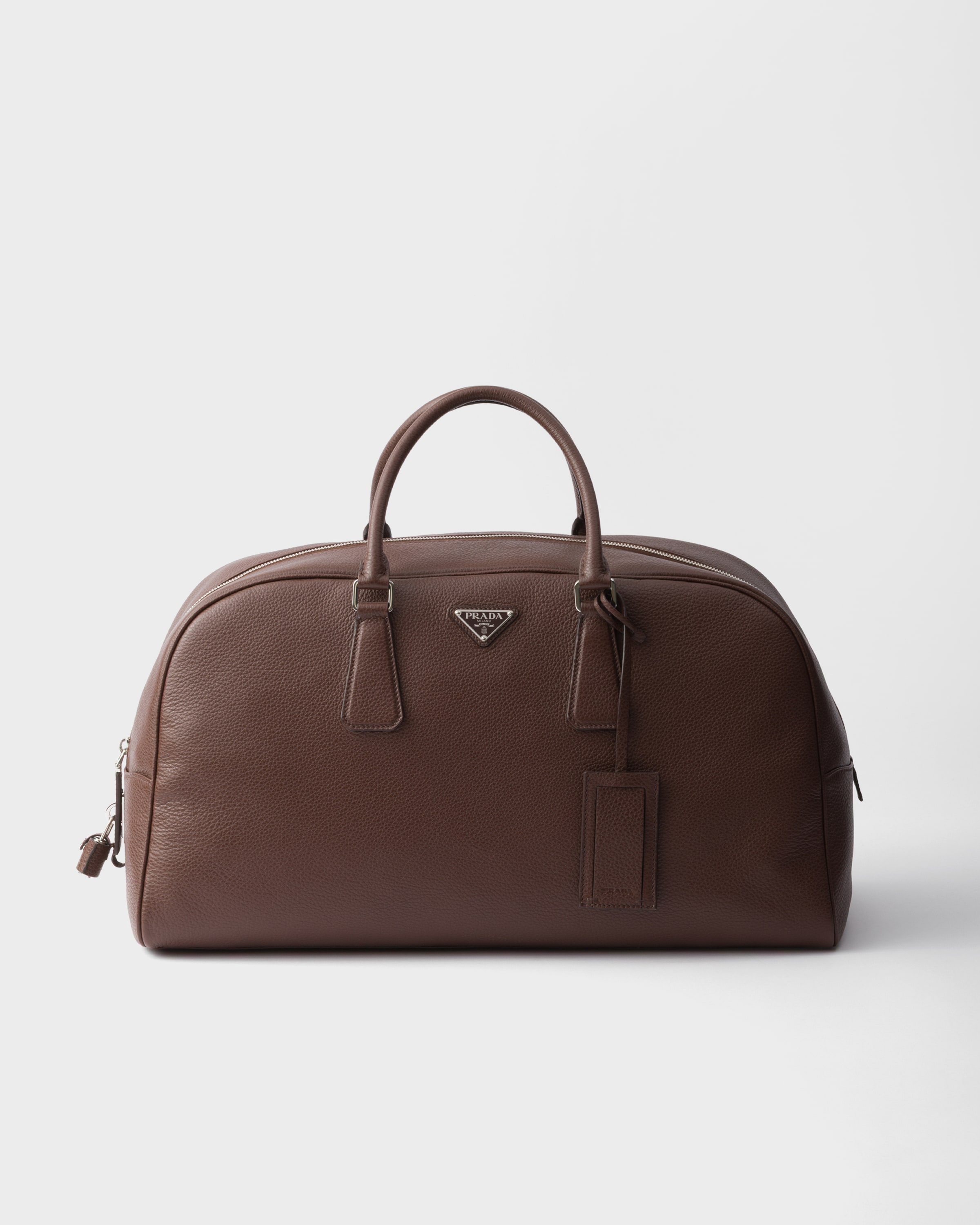 ブラウン レザー ダッフルバッグ | PRADA