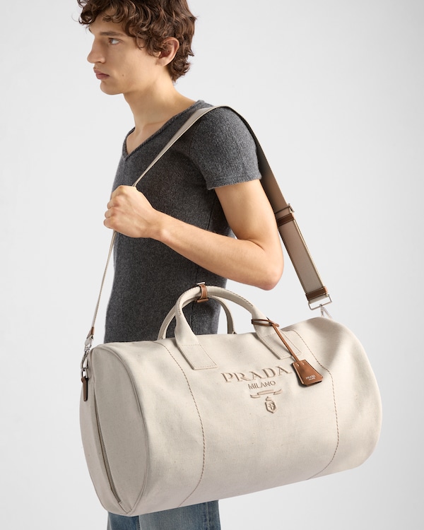 リネンブレンド ダッフルバッグ リネンブレンド ダッフルバッグ