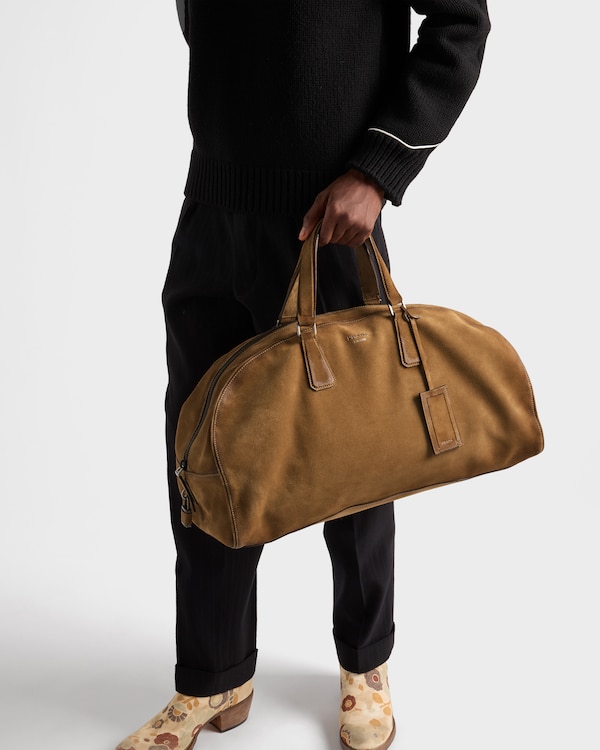 Suede duffle bag - Cinnamon Suede duffle bag - Cinnamon