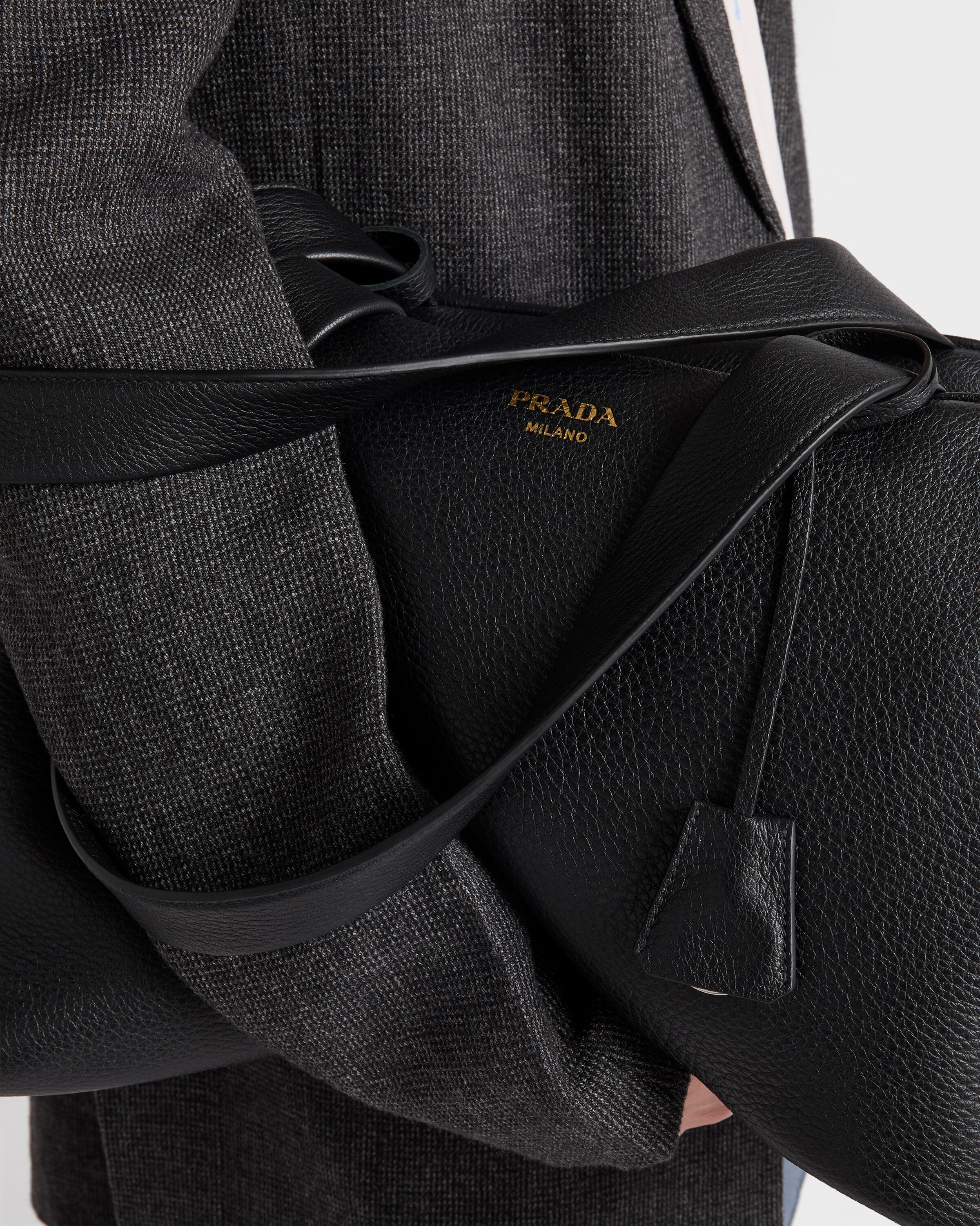 Black Leather Duffel Bag | PRADA