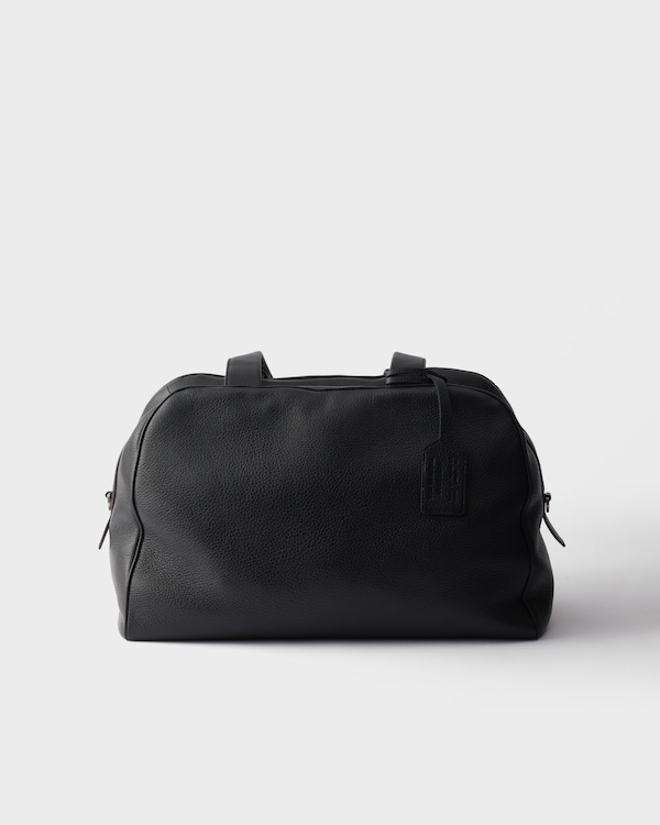 Leather duffel bag - Black Leather duffel bag - Black