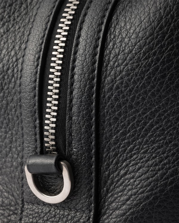 Leather duffel bag - Black Leather duffel bag - Black