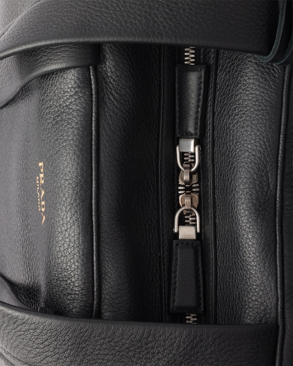 Leather duffel bag - Black Leather duffel bag - Black