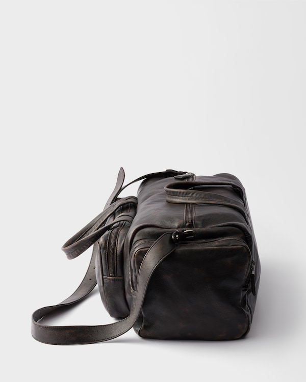 Nappa leather duffel bag - Dark Brown Nappa leather duffel bag - Dark Brown