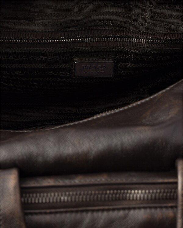Nappa leather duffel bag - Dark Brown Nappa leather duffel bag - Dark Brown