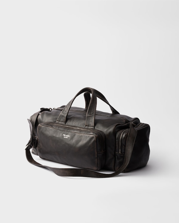 Nappa leather duffel bag - Dark Brown Nappa leather duffel bag - Dark Brown