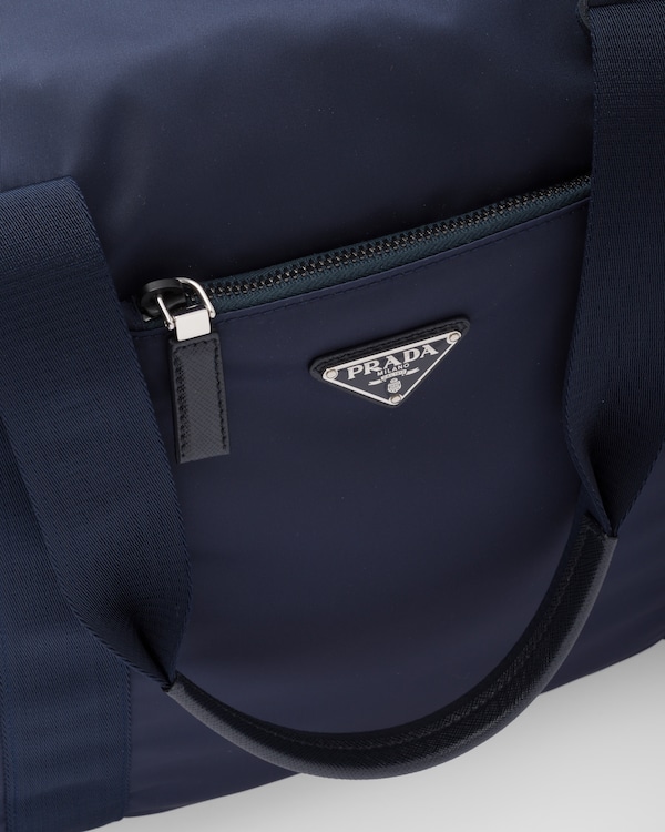Re-Nylon and Saffiano leather duffle bag Re-Nylon and Saffiano leather duffle bag