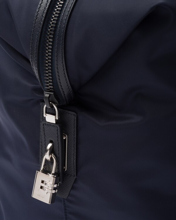 Re-Nylon and Saffiano leather duffle bag Re-Nylon and Saffiano leather duffle bag