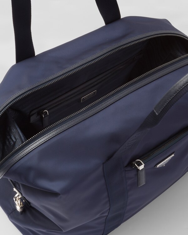 Re-Nylon and Saffiano leather duffle bag Re-Nylon and Saffiano leather duffle bag