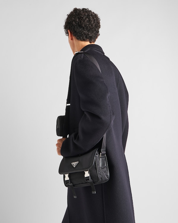 Re-Nylon and Saffiano leather shoulder bag Re-Nylon and Saffiano leather shoulder bag