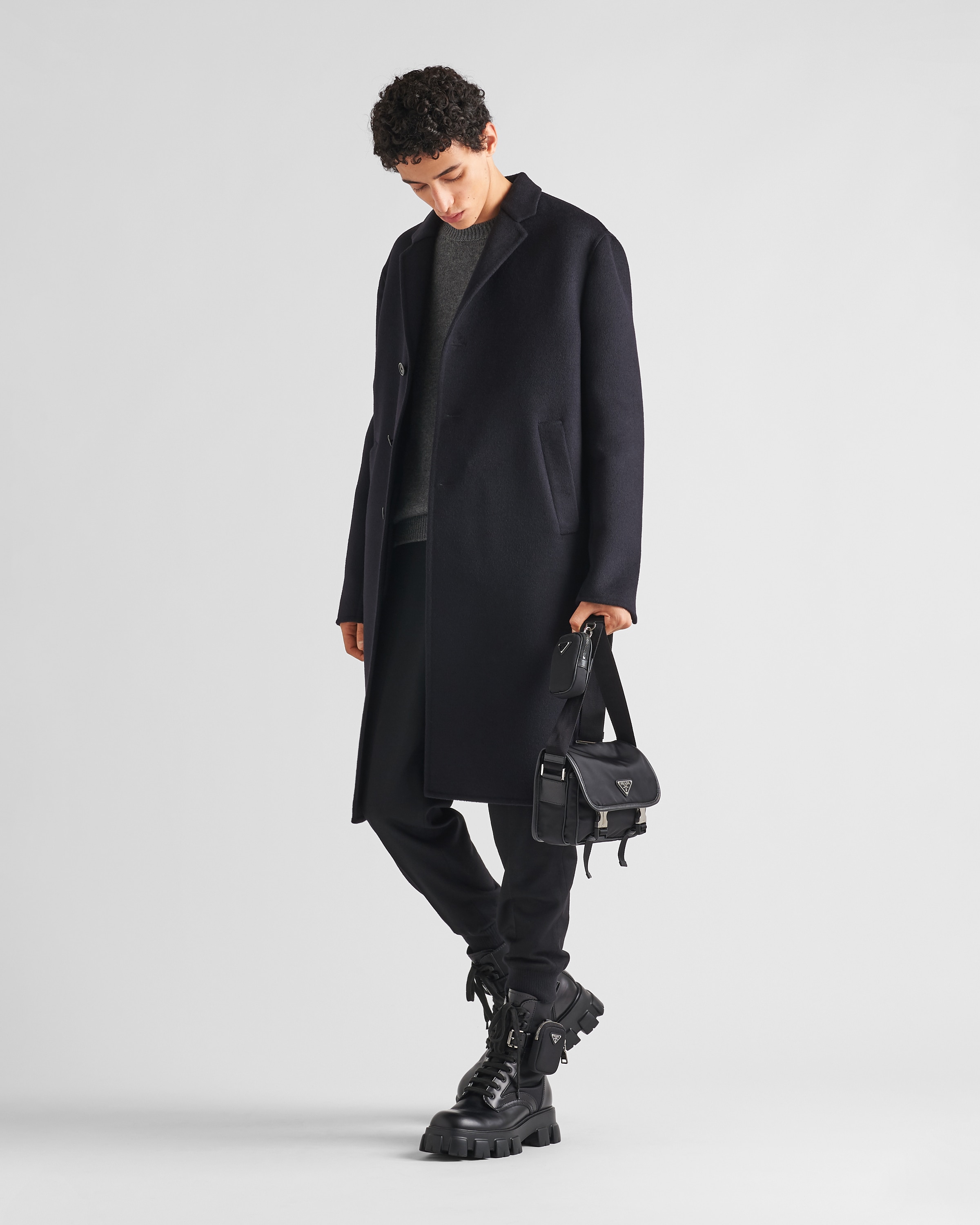 Black Re nylon And Saffiano Leather Shoulder Bag PRADA