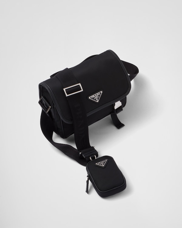 Re-Nylon and Saffiano leather shoulder bag Re-Nylon and Saffiano leather shoulder bag