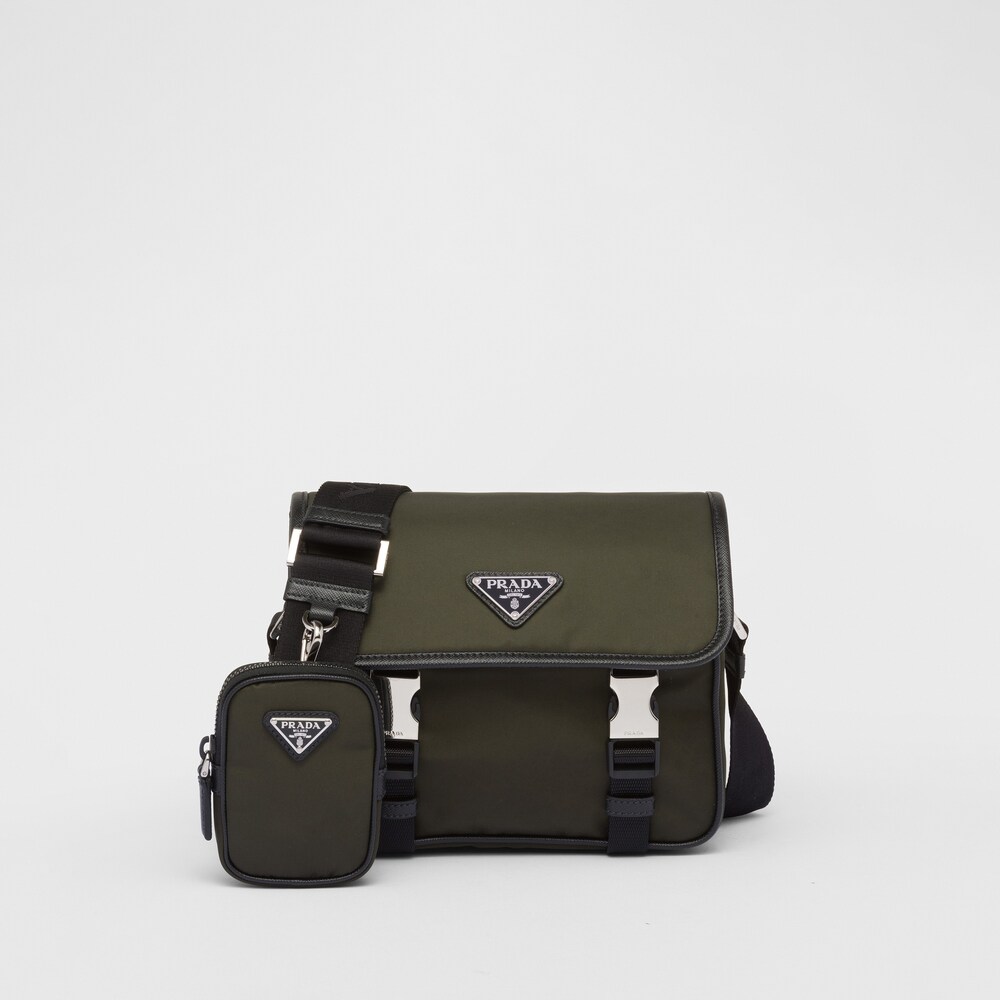 Prada Re-Nylon and Saffiano leather shoulder bag 1