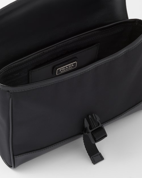 Black ReNylon and leather shoulder bag Prada