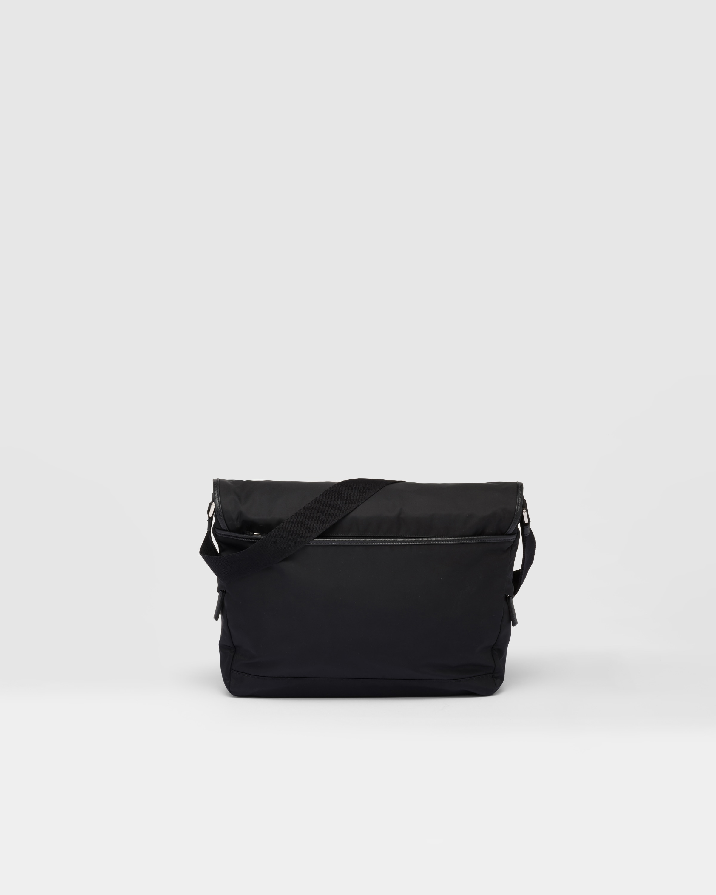 Black Re-Nylon and Saffiano leather shoulder bag | PRADA